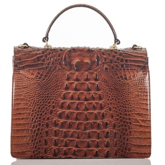 BRAHMIN Francine PECAN Brown Leather Handbag MEDIUM Size - Picture 2 of 7